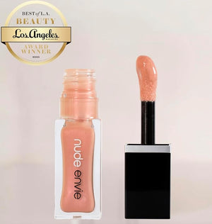 nude envie - Lip Gloss - High-Shine Finish - Moisturizing &amp; Easy Application - Luxury Hydration - Non-Sticky Formula - With Vitamin E &amp; Glycine Soja Oil - Vegan, Paraben-Free &amp; Cruelty-Fre