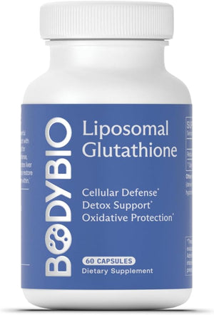 Bodybio Liposomal Glutathione | Body¡¯s Most Powerful Antioxidant | Master Detoxification | Colon Cleanse| Optimal Cell Protection for Immune Defense | Enhanced Liposomal Absorption | 60 Capsules