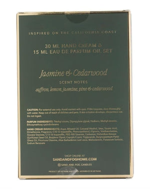 Sand and Fog 2pc Jasmine And Cedarwood Hand Cream And Eau De Parfum Set