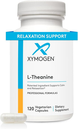 XYMOGEN L-Theanine - Patented Suntheanine L theanine 400mg Per Serving - Amino Acid Supplement to Support Calm + Relaxation Without Drowsiness Liver Health (120 Capsules)