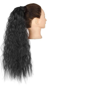 Hair Chignon Set Of 1 Synthetic Messy Bun Curly Wavy Wig Wraparound Ponytail Extensions Bun Hair Accessories for Women Hair Pieces For Women(Q19 1B)