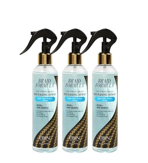 Anti Itch Braid Spray - 3x Formula Loc. Twist. Braid. Releasing Spray BY EBIN NEW YORK Bundle ?Apple Cider Vinegar and Biotin Down Scalp Balance and Hair Refresh with Apple Scent ?Gift Set (3 Items)