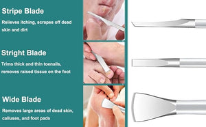 Ingrown Toenail Removal Kit Pedicure Tools Kit Professional Knife Set Stainless Steel Ingrown Toenail Tool Foot Care Tools Nail Cuticle Remover (5 Pcs Set)