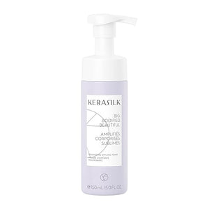 KERASILK Volumizing Styling Foam | Lightweight Formula | Creates Long-Lasting Touchable Hold | Enhances Body &amp Fullness | With Heat Protection | 150ml