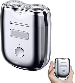 Dual Head Electric Shaver 2025 New Wet Dry Mini Portable Razor for Men Women Pocket Size Waterproof Electric Shaver for Home Car Travel (Silver)