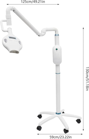 Teeth Whitening Machine 18v Dental Mobile Teeth Whitening Lamp Adjustable Angle Dental Led Whitenings Light Teeths Bleaching Accelerator w/3 Lighting Modes for Dental Clinics Hospitals Beauty Salons
