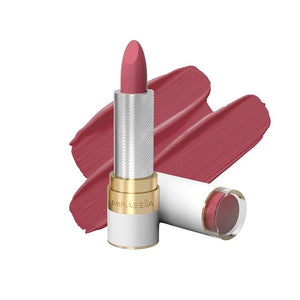 Mirabella - Sealed with a Kiss Full-Coverage Moisturizing Lipstick, Richly Pigmented, Creamy Lip Makeup, Hydrating Mineral-Based Lip Color with Antioxidant Vitamin E, Shine Shades, Rosy Rogue