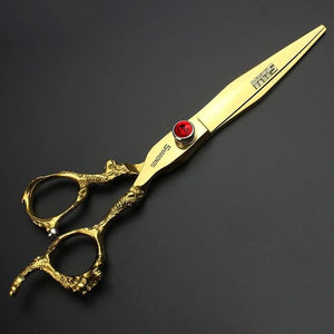 7" 7.5" 8"9" Professional Hairdressing Scissors Barber Salon Hair Cutting Dragon Shears (Large). (7 inch?B)
