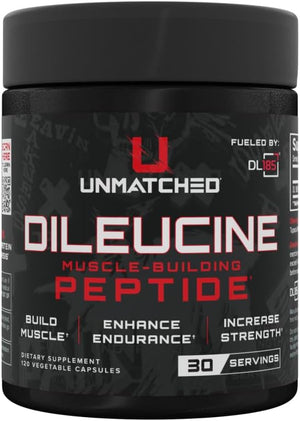 Unmatched Dileucine Amino Acid Peptide | Fueled by DL185 | Accelerate Protein Synthesis Muscle Growth &amp Recovery | 120 Vegetable Capsules 30 Servings