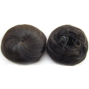 SONGCHAO Fake Hair Bun 1 Pack Donut Bun with Drawstring Ponytail Hair Extensions Synthetic Curly Bun Wig Hair Slices Hair Bun for Women Hair Accessories (Color : #2)