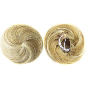EARSHOT Hair Buns Hair Piece 1 Pack Donut Bun with Drawstring Ponytail Hair Extensions Synthetic Curly Bun Wig Hair Slices Hair Bun for Women Hair Accessories For Girls (Color : 22H613)