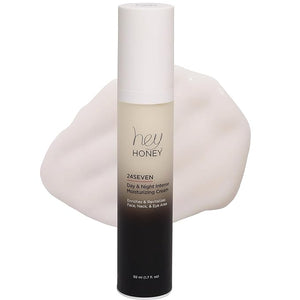 Hey Honey 24Seven Honey Day and Night Moisturizing Cream For Face Neck &amp Eye Area | Rich Pro-Beautiful-Aging Intensely Hydrate and Reduce The Appearance Of Fine Lines and Wrinkles | 1.7 Oz