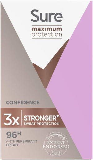 Sure Women Maximum Protection Confidence Antiperspirant Deodorant Cream 45ml