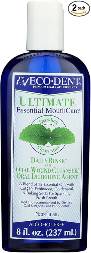 Eco-Dent Mouthwashes &amp; Rinses Sparkling Clean Mint Daily Rinse 8 fl. oz. (a) - 2pc
