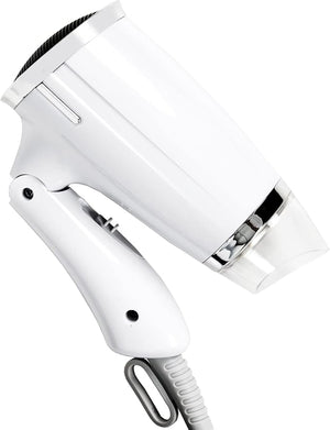 Travel Hair Dryer Folding Hair Blow Dryer Compact Travel Blow Dryer Portabel Small Hair Dryer Heat Settings Lightweight Mini 8x7inch Low Noise (White)
