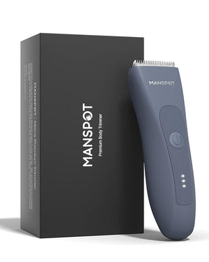 MANSPOT Electric Groin Hair Trimmer Hair Finishing Trimmers, Men's Shaving &amp; Grooming Sets Kit with 4 Guards and Replaceable Ceramic Blade Heads,Waterproof Wet/Dry Trimmer,90 Minutes Shaving Tools