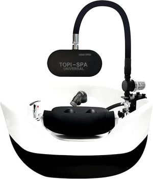 Scalp Care System with Red Light &amp Carbonated Water Therapy TOPI-SPA Universal 5-Minute Deep Cleansing for Fatigue Recovery &amp Hair Growth Fits Shampoo Bowls (No Chair/Basin)
