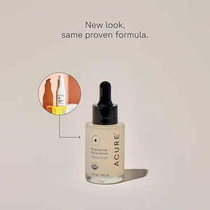 Acure Brightening Glow Serum - Anti Aging Face Serum Bright Glow for Women &amp Men Facial Skincare with Argan Oil and Cranberry Seed Oil Vegan &amp Cruelty Free - 1 fl oz (2 Pack)