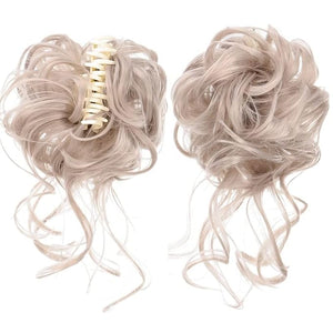 EARSHOT Hair Buns Hair Piece Synthetic Hair Bun Messy Curly Bun Claw Clip Bun Headband Wig Ponytail Hair Extensions Women Wig Hair Bun Hair Accessories For Girls (Color : SW207-08)