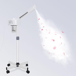 ?Saicool Professional Facial Steamer - Standing Ozone Facial Steamer on Wheels w Hot Mist for Facial Treatment Personal Care for Spa Salon Home Use