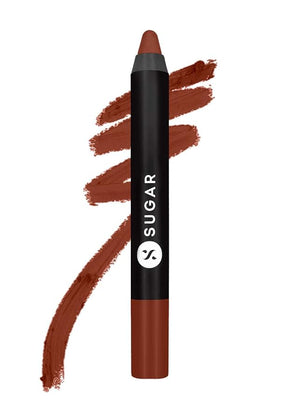 SUGAR Cosmetics Matte As Hell Crayon Lipstick - 19 Emma Woodhouse (Earthy Brown)