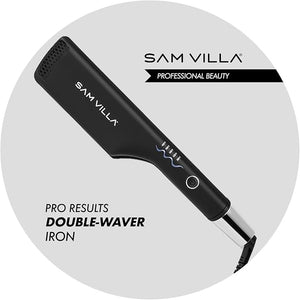 Sam Villa Pro Results Double-Barrel Hair Waver Iron with Variable Temperature Settings 1 Count (Pack of 1)