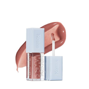 Kosas Wet Lip Oil Gloss - Hydrating Lip Plumping Treatment with Hyaluronic Acid &amp; Peptides, Non-Sticky Finish (Unbuttoned)