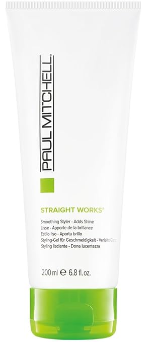 Paul Mitchell Straight Works Hair Gel, Smoothing Styler, Adds Shine, For Frizzy Hair, 6.8 fl. oz.