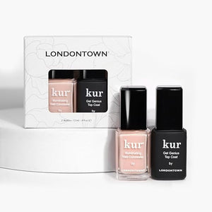 LONDONTOWN kur Nail Conceal &amp; Go Duo Set, Includes Nail Illuminating Concealer &amp; Gel Genius Top Coat, 2 Piece Set, 0.4 Fl Oz