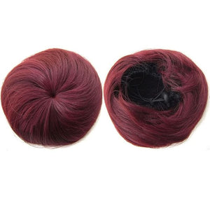 SONGCHAO Fake Hair Bun 1 Pack Donut Bun with Drawstring Ponytail Hair Extensions Synthetic Curly Bun Wig Hair Slices Hair Bun for Women Hair Accessories (Color : #99J)