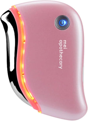 Mei Apothecary Triple Threat LED Gua Sha Tool Natural Non-Toxic Skincare | LED Light Heat &amp Sonic Vibration for Enhanced Facial Care