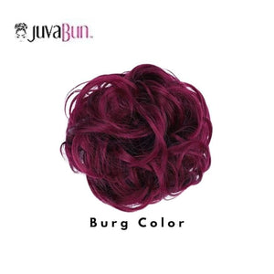 Juvabun Human Hair Bun Burg ? Natural-Looking Bun Extension for Elegant Updos, Lightweight &amp; Secure, Perfect Hair Accessory - Burg Color
