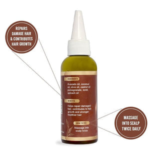 Generic Growth Hair Oil Hair Treatment for Strength &amp Volume with Avocado &amp Coconut Oils hair accessories for women 2 fl oz Myka oil Green