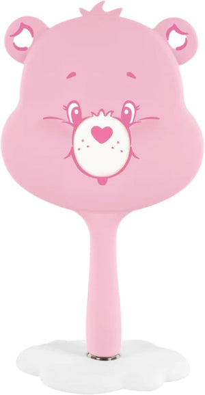 Impressions Vanity Care Bears Cheer LED Handheld Makeup Mirror for Desk Lighted Travel Makeup Mirror with Detachable Standing Base Ultra Bright Adjustable Lighting and Figural Shaped (Pink)