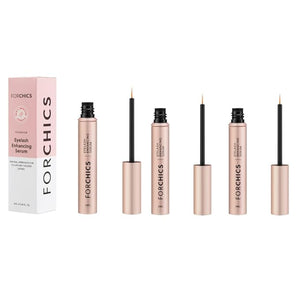 ForLash by ForChics: 3 Pack Ultimate Hormone- Free Eyelash Growth Serum for Enhanced Fuller Thicker Longer Lashes - Regrowth Booster Organic Formula Vegan &amp Cruelty-Free
