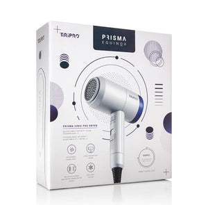 TIRIPRO Prisma Ultralight Dryer Volumizing Hair Dryer Blowout Brush Blow Dryer Professional Beauty Tool Brush for Curler Straightener Applicable for All Hair Type - (White)