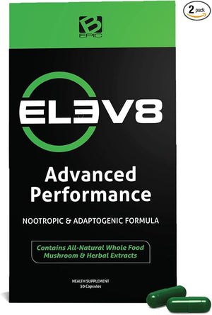 BEpic ELEV8 Advanced Performance Supplement - 30-Day Supply (30 Capsules) | Unlock Ancient Medicinal Secrets for Optimal Health and Functioning (Packaging May Vary)