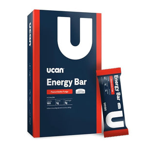 UCAN Energy Snack Bars Peanut Butter Fudge All Natural Low Sugar Non-GMO Gluten-Free Keto-Friendly (12 Pack 1.4 Ounces)