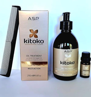 SARRELA Comb + Kitoko Oil 9.8 oz Treatment + FREE Travel Size Kitoko Oil .33 Treatment