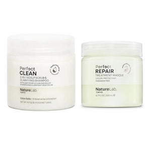 NatureLab.TOKYO Perfect Clean &amp; Repair Treatment Duo: Perfect Clean 2-in1 Clarifying Scalp Scrub and Shampoo 8.1 oz &amp; Perfect Repair Treatment Masque 6.7 oz