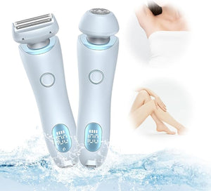 Wet &amp; Dry BeautyGlide Pro Bikini Trimmer for Women, 2024 New SilkGlide Pro, Pubic Hair Trimmer 3 in 1 Electric Shaver Razors for Women (Blue)