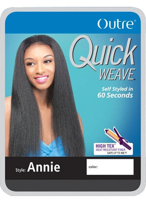 Outre ANNIE S4/30 - QUICK WEAVE SYNTHETIC HAIR HALF WIG LONG YAKY STRAIGHT
