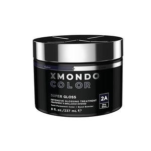XMONDO Color Blue Black Color Depositing Mask &amp; Semi-Permanent Hair Dye Super Gloss Infused with Bond Boosters for Nourishment, Revitalize &amp; Repair, Vegan Formula, 8 Fl Oz
