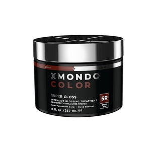 XMONDO Color Deep Red Brown Color Depositing Mask &amp; Semi-Permanent Hair Dye Super Gloss Infused with Bond Boosters for Nourishment, Revitalize &amp; Repair, Vegan Formula, 8 Fl Oz