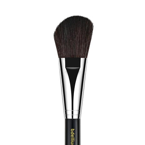Bdellium Tools Professional Makeup Brush - Maestro Series 962 Slanted Blusher - With Mix of Soft Synthetic &amp Natural Fibers For Contour &amp Highlight (Black 1pc)