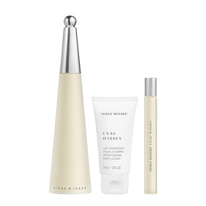 Issey Miyake L'Eau d'Issey Eau de Toilette Holiday Fragrance Set for Women - Includes Eau de Toilette (100 mL) Moisturizing Body Lotion (50 mL) &amp Eau de Toilette Purse Spray (10 mL)