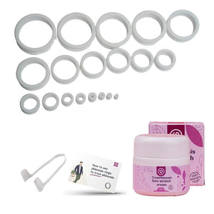 Vajraang Phimosis Stretching Rings Kit Ring Removal Tool And User Manual | Includes 20 Graduated Rings | Fast Results | No-Side-Effects (With Phimosis Cream)