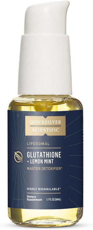 Quicksilver Scientific Liposomal Glutathione - Superior Absorption Oral Glutathione Supplement for Detox &amp Immune Support - Lemon Mint (1.7 fl oz)