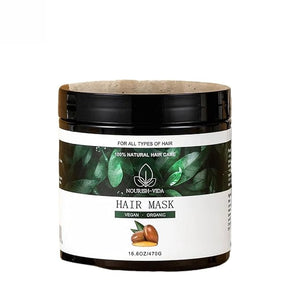 Nourish-Vida Hair Mask - Vegan Organic Deep Conditioning Treatment with Botanicals &amp Vitamins for Damaged Frizzy Hair Hydrating &amp Repairing Formula for Smooth Silky Revitalized Hair - (16.