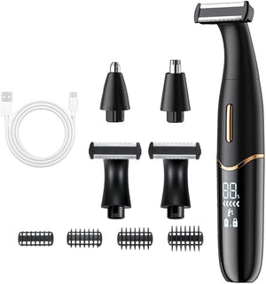 KWAII Rechargeable Body Grooming SetBeard Trimmer for MenEyebrow Trimmer Ear and Nose Hair Trimmer for Men and WomenHair Trimmers Clipper Professional Painless Facial Body Bikini Trimmer